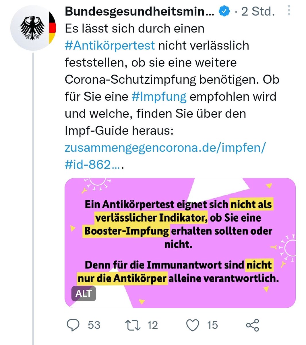 MK0815333's tweet photo. Der #Impfguide gibt mir jetzt Auskunft ob ich weitere Spikungen benötige. Das muss doch #Satire sein. 🤡
#Infektionschutzgesetz
#ichmachenichtmehrmit https://t.co/X9ErhM93Pl