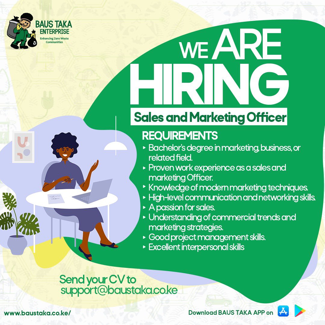 BausTaka's tweet photo. We are expanding our operations in Mombasa! Do you want to join our diverse & vibrant team?
Apply today! Send your CV to support@baustaka.co.ke
#TeamBaus https://t.co/7hYaz8Ucct