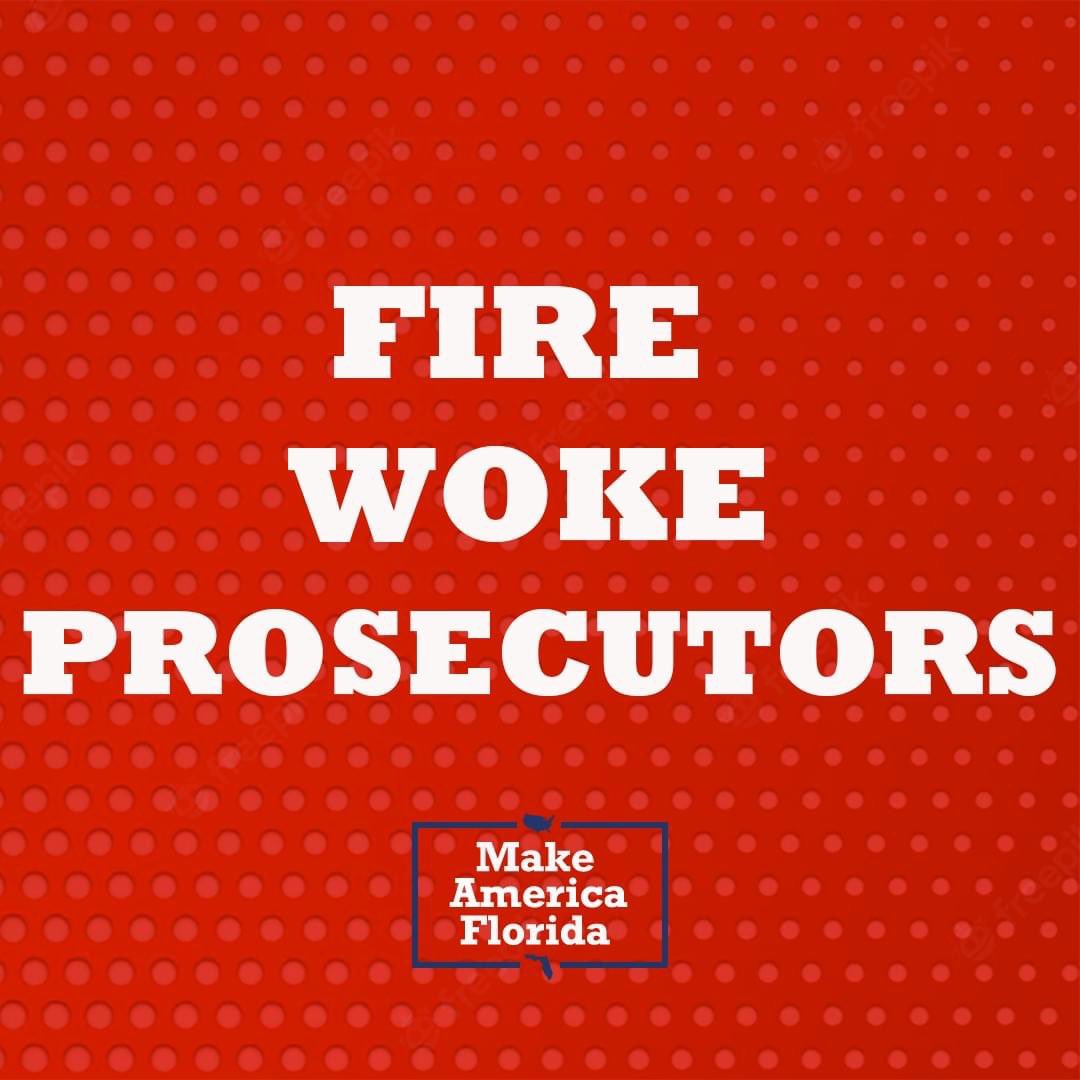 MakeAmericaFla's tweet image. Woke Prosecutors have failed cities like Philadelphia, San Francisco, and Chicago.  Here in Florida we are removing them to prevent our cities from being overrun by crime.