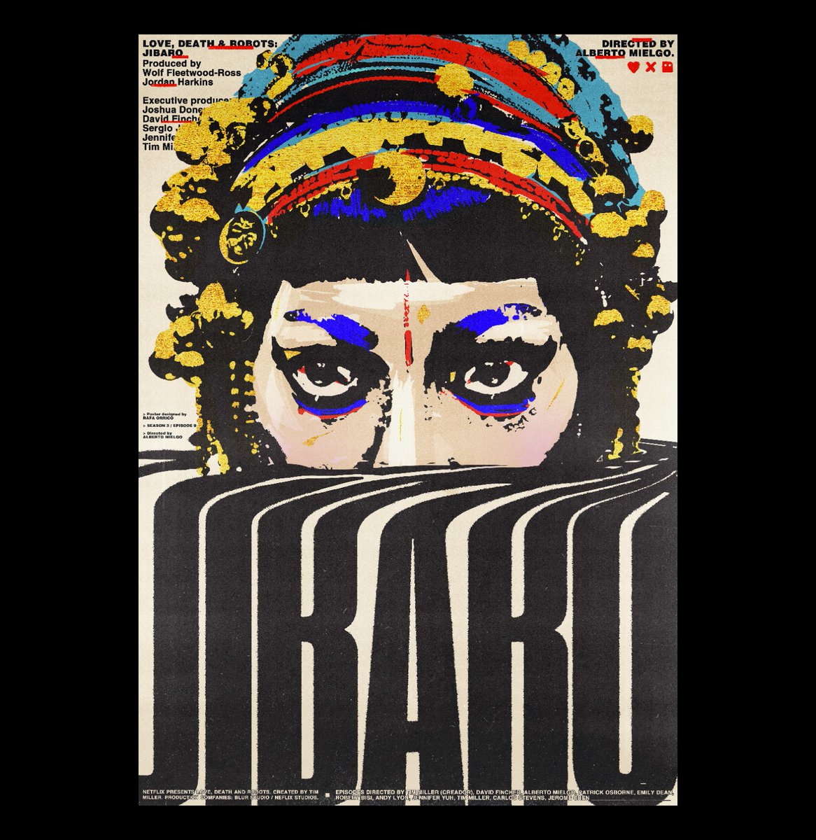 DiezOrrico's tweet image. My alternative poster for Jibaro, from Love, Death &amp;amp; Robots! #lovedeathandrobots #jibaro #albertomielgo