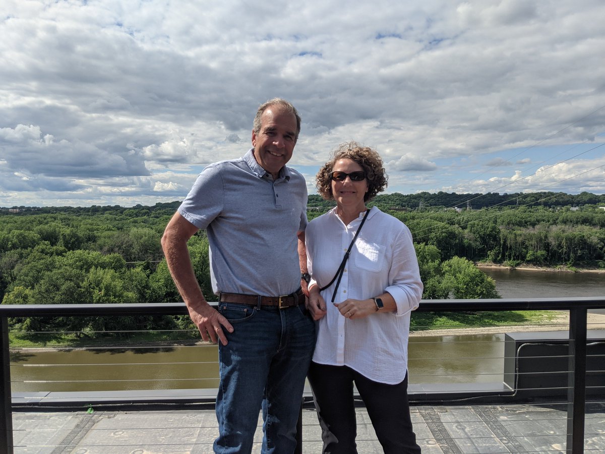 GroupTerrace's tweet image. The Terrace Group team had a lovely time hanging out together on a roof-top patio overlooking the Mississippi River last week. Pictured is Bob and Allison Klis. We try to have a company gathering at least quarterly to connect outside of work and enjoy each other's company.