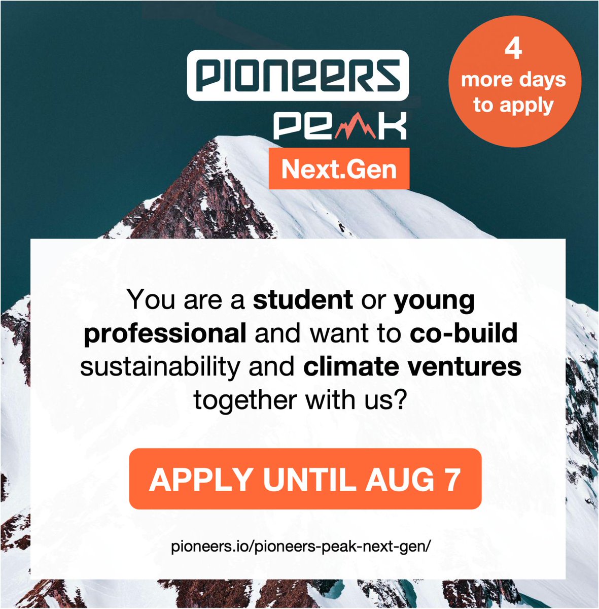 Final call for all #students and #youngprofessionals out there to build climate ventures together with us.

Apply until August 7th and join the entrepreneurial journey together with venture teams from OMV, Porsche, and fasthub Bosch.