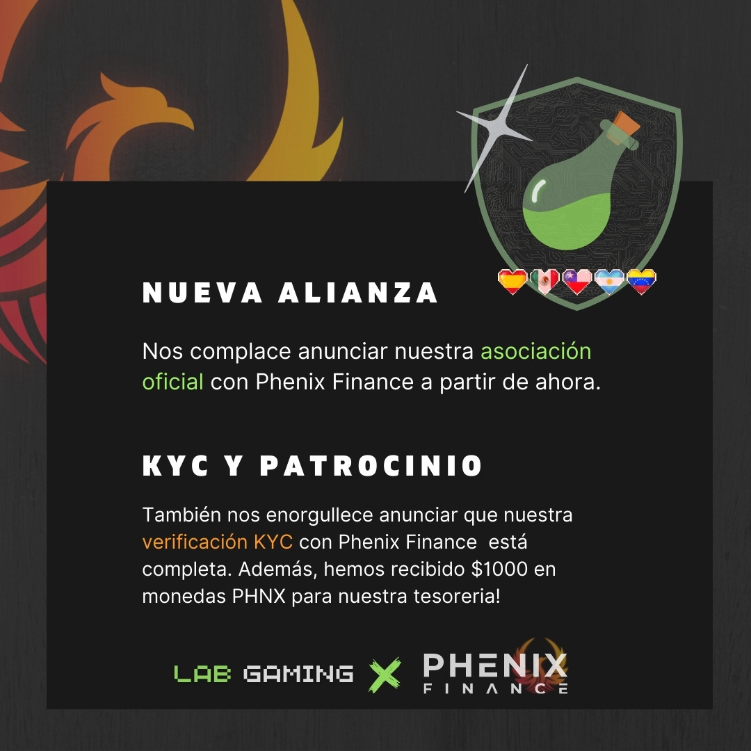theLABguildES's tweet photo. Estamos muy orgullosos de anunciar una nueva asociación con @phenixfinance. Creemos en su objetivo de hacer el espacio #DeFi un lugar más seguro.

También queremos agradecer su inversión para nuestra tesorería multi-Firma con monedas $PHNX.

#crofam #partners #KYC @TheLABGuild https://t.co/4vOHz7Q8Ah