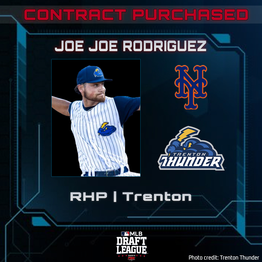 #Mets purchase contract of <a href="/TrentonThunder/">Trenton Thunder⚡</a> RHP Joe Joe Rodriguez (<a href="/TheRealJoeJoe17/">JoeJoe</a>)

🔗 bit.ly/3d80Sli | #LGM