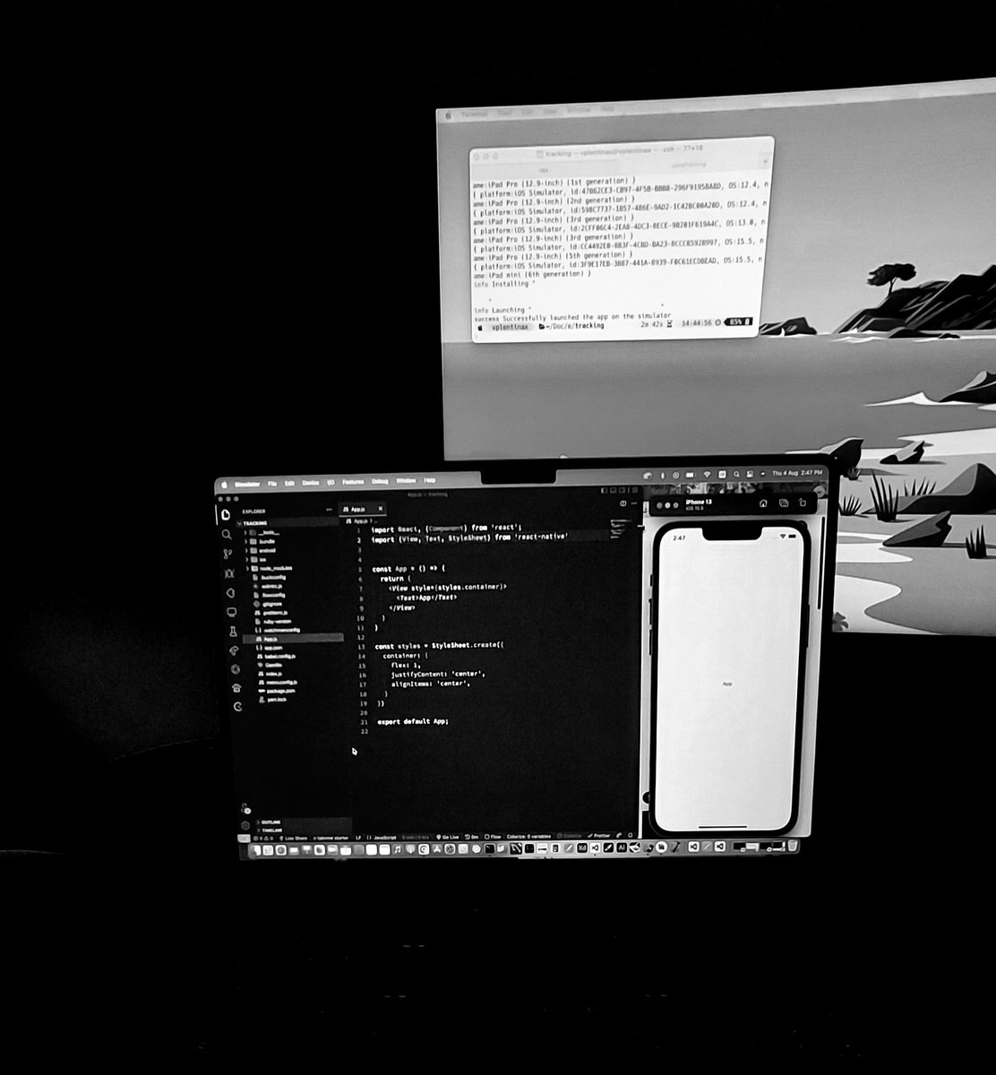 vplentinax's tweet image. Working on a new app. Configuring the environment for the iOs system.
•React Native App•
Real time Tracking
#React #reactjs #ReactNativeapps #reactnative #FrontEnd #FullStackDeveloper #javascript #100DaysOfCode #100daysofcodechallenge #SoftwareDeveloper #womenintech
