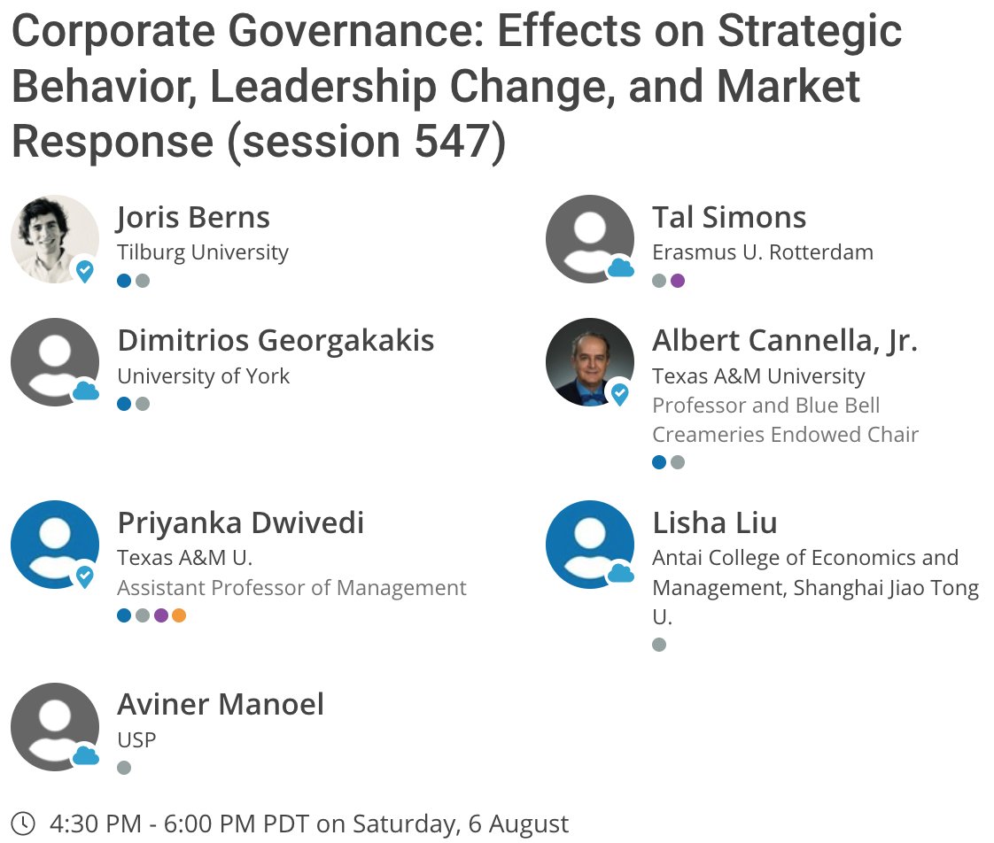 I will present my Job Market Paper at AOM in this exciting session with several other great papers! Join us virtually for a fruitful discussions, and as I am in-person at AOM, send me a PM/email if you want to meet up :)