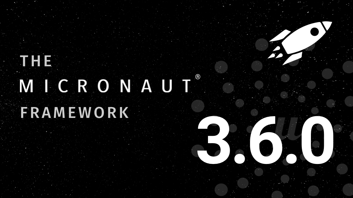 The Micronaut Foundation is excited to announce the release of Micronaut framework 3.6.0! Please see our latest blog post for more details. bit.ly/3Qo25Ue #micronaut
