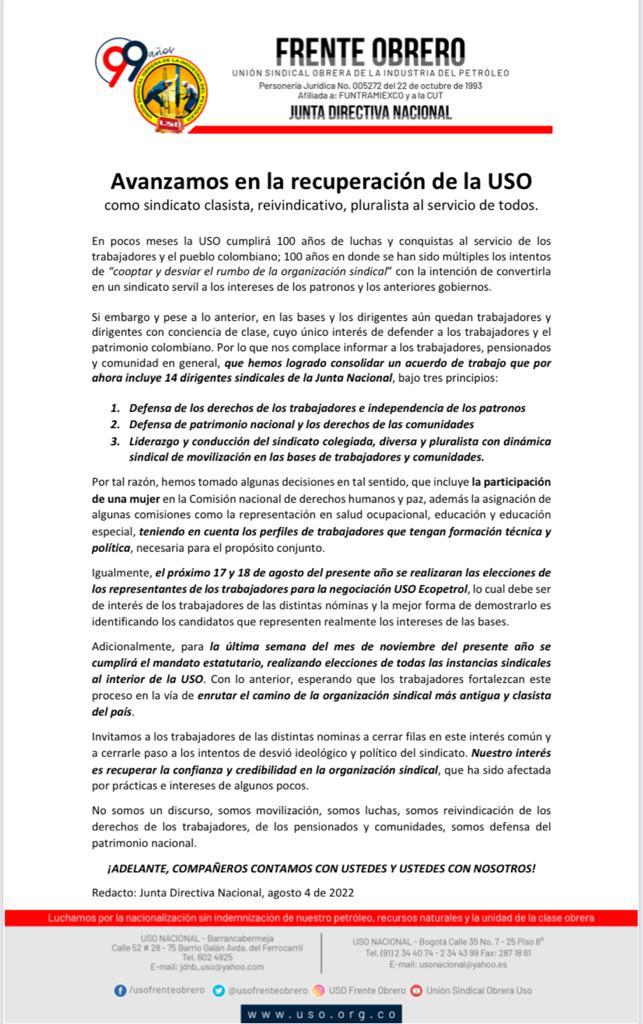 USO Colombia tweet media