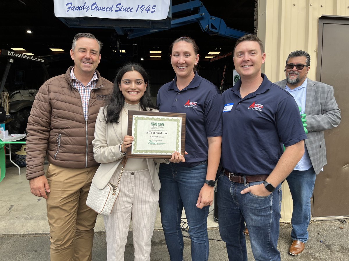 SalinasChamber's tweet photo. Congratulations to A Tool Shed Inc. with the opening of your new location!
A Tool Shed, Inc. is a family-owned equipment rental business that focuses on serving the Contractor, Landscaper, Agriculture, and Homeowner customer.
Please visit https://t.co/tQ8afmBQ0J for future events https://t.co/yJNVP9tykj