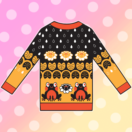 PinAndTonicHQ's tweet photo. Frog sweater preorders go live TOMORROW! at 7pm BST. We need 100 orders of each colour to fund them so make sure you tag all your frog loving friends!

https://t.co/B5QcQHX2BQ https://t.co/NZlugluKHI