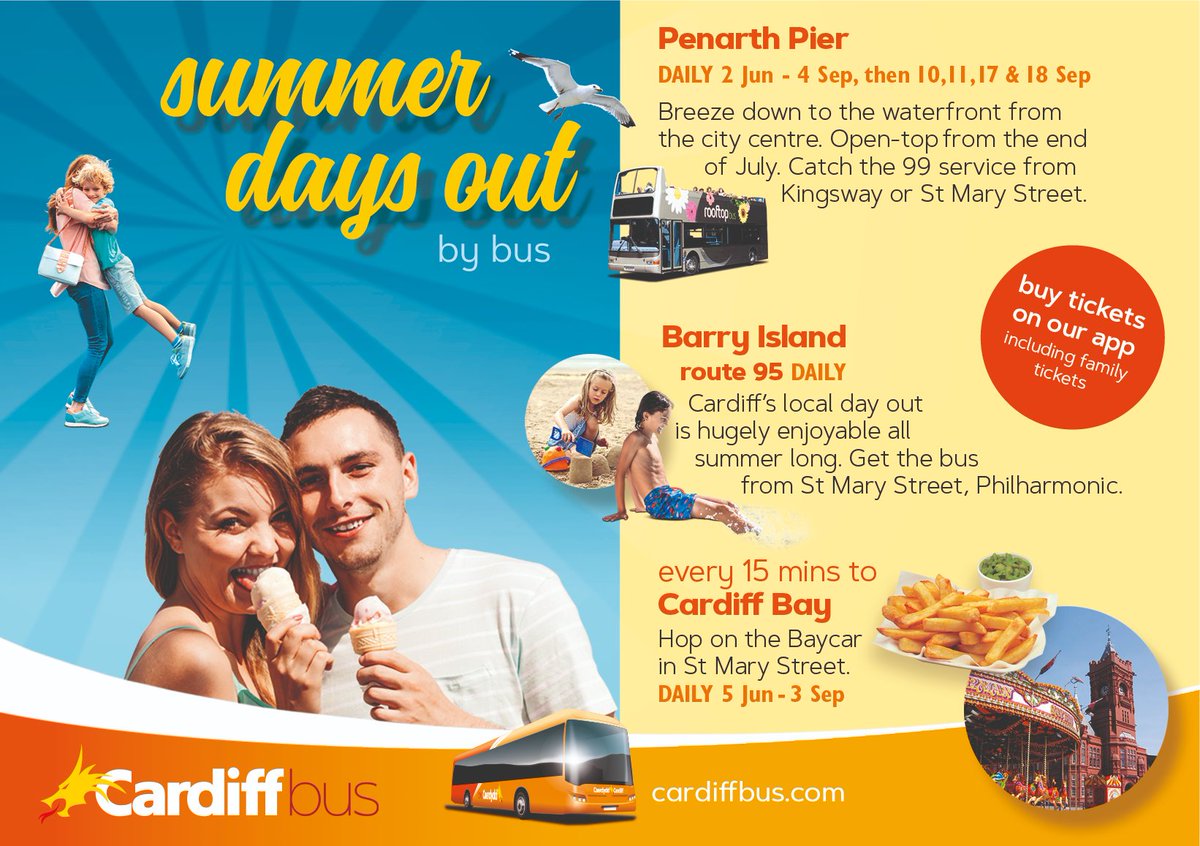 Cardiff Bus has announced a series of extra services for those looking for great local days out this summer, including an open-top bus route to Cardiff Bay and Penarth Pier. Find out more at bit.ly/3GAKvbN