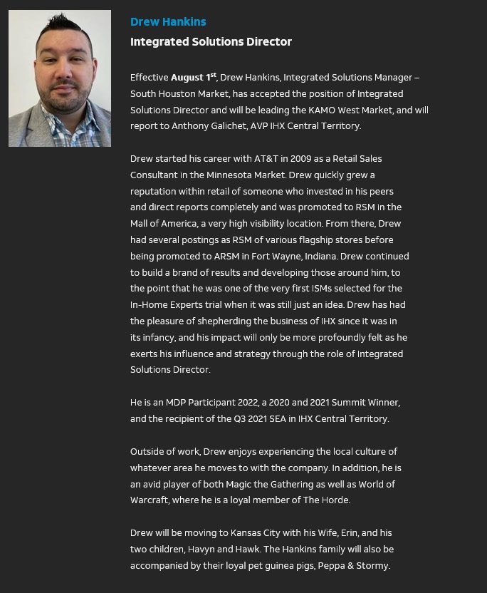 Promotions are never an individual effort. I owe a lot of people that contributed to my success, the leaders I have been fortunate enough to work for, the ops folks keeping me in line and most importantly the teams I have had the pleasure to lead. This is for you! #lifeatatt <a href="/ATT/">AT&T</a>