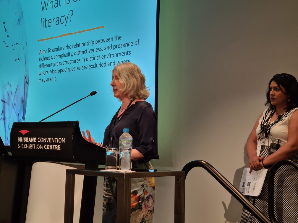 NatEduSummit's tweet photo. Our happy #CapacityBuildingSchoolLibraries Conference delegates at @NatEduSummit #Brisbane

@KayOddone  &amp; @MadisonsLibrary #Leadingchange in the #library: an #actionresearch journey. Plus Bronwyn Milgate &amp; Trisha Templeton #Literacy &amp; #learning through the library #NES2022 https://t.co/F7OOkzXwWL