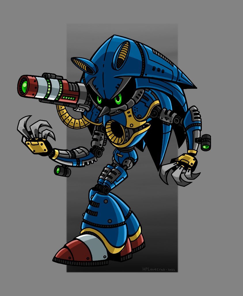 Hadronus - [FANART] Modern Mecha Sonic Concept