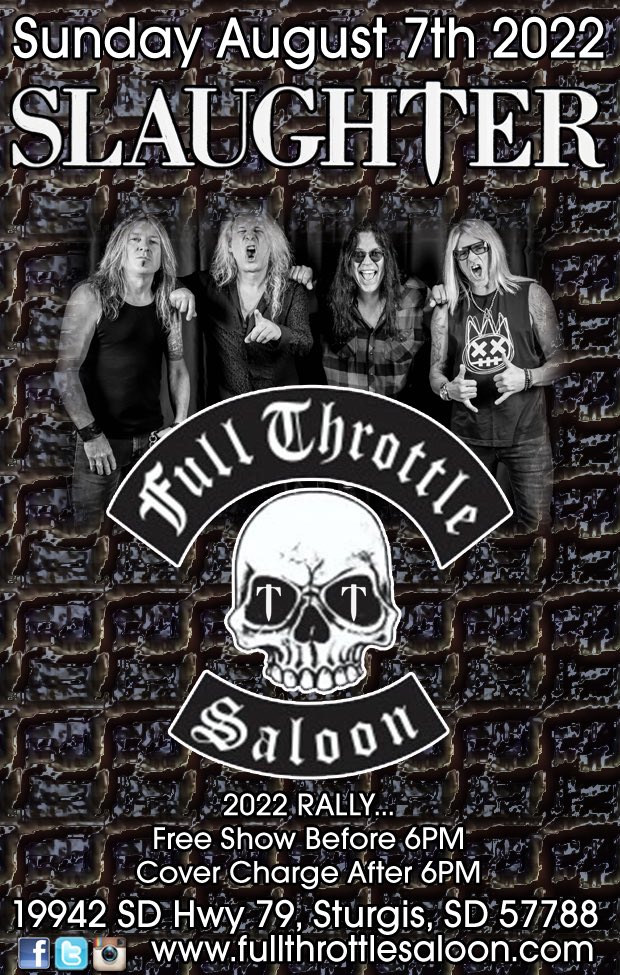 Mark Slaughter (@markslaughter33) on Twitter photo Concert Reminder
When: This Sunday August 7th 2022
Where: Sturgis,SD
<a href="/ftssturgis/">Full Throttle Saloon</a>
#MarkSlaughter #Slaughter #UpAllNight #FlyToTheAngels #MadAboutYou #ErnieBallStrings #PickGuyGuitarPicks #CarlinoGuitars #FuTone #MorleyPedals #PariahPickups
#KemperAmps
#GodinGuitars Concert Reminder
When: This Sunday August 7th 2022
Where: Sturgis,SD
<a href="/ftssturgis/">Full Throttle Saloon</a>
#MarkSlaughter #Slaughter #UpAllNight #FlyToTheAngels #MadAboutYou #ErnieBallStrings #PickGuyGuitarPicks #CarlinoGuitars #FuTone #MorleyPedals #PariahPickups
#KemperAmps
#GodinGuitars