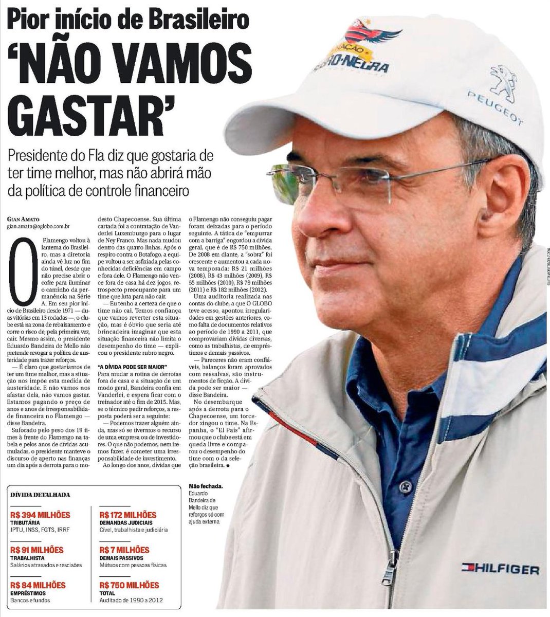 flahistoria's tweet image. 05/08/2014 #flahistoria
[📰 O Globo]

'NÃO VAMOS GASTAR'

🗣️ "- A situação nos impõe esta medida de austeridade... Não vamos gastar. Estamos pagando o preço por anos de irresponsabilidade financeira no #Flamengo "- pres. EBM

✍️ @amatogian

#FlaFinanças