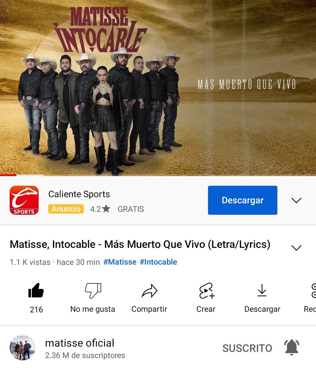 Ya se encuentra disponible el vídeo lyrics de "Más muerto que vivo". ¡Vayamos a darle mucho amor!  👢❤️‍🔥

youtu.be/6bA6bQetJ-Q