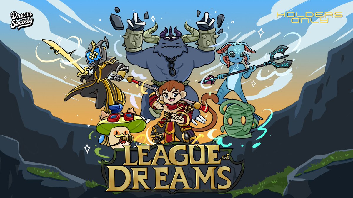 Y NO LEAGUE, Y ONLY VALORANT?
YES LoL TOURNAMENT 🪄 1 ETH PRIZE

WEN: 💙POST MINT 
WHO: ☁️HOLDERS (FORM WILL BE RELEASED)
STYLE: 5 ⚔️ 5 - SCRAMBLE ALL RANKS
PRIZE: 1 ETH ($1,600+)🤑
#NFTCommmunity #LeagueOfLegends  #P2E