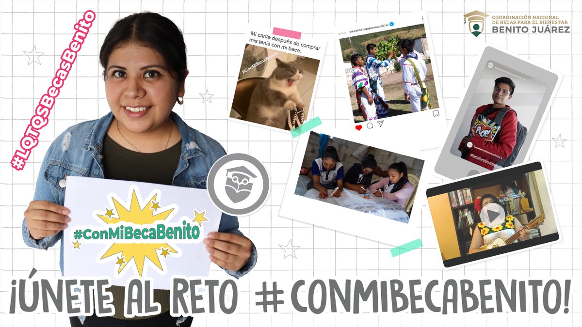 BecasBenito's tweet photo. Becaria y becario de #MediaSuperior 

Si te gusta cantar, tocar un instrumento, dibujar o contar historias...  

📹 ¡Únete al reto #ConMiBecaBenito! 📸 

Entérate de qué se trata, ¡checa el nuevo #LQTQSBecasBenito con Mafer! 😜 

▶️ https://t.co/xbibfRJTVZ https://t.co/DktCXtwVux