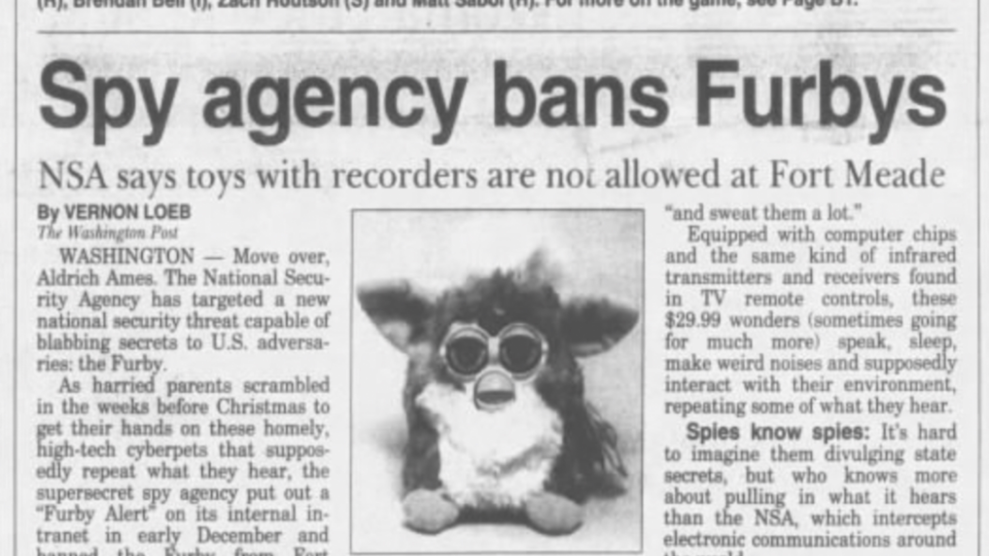 NNN / The Furby threat to national security