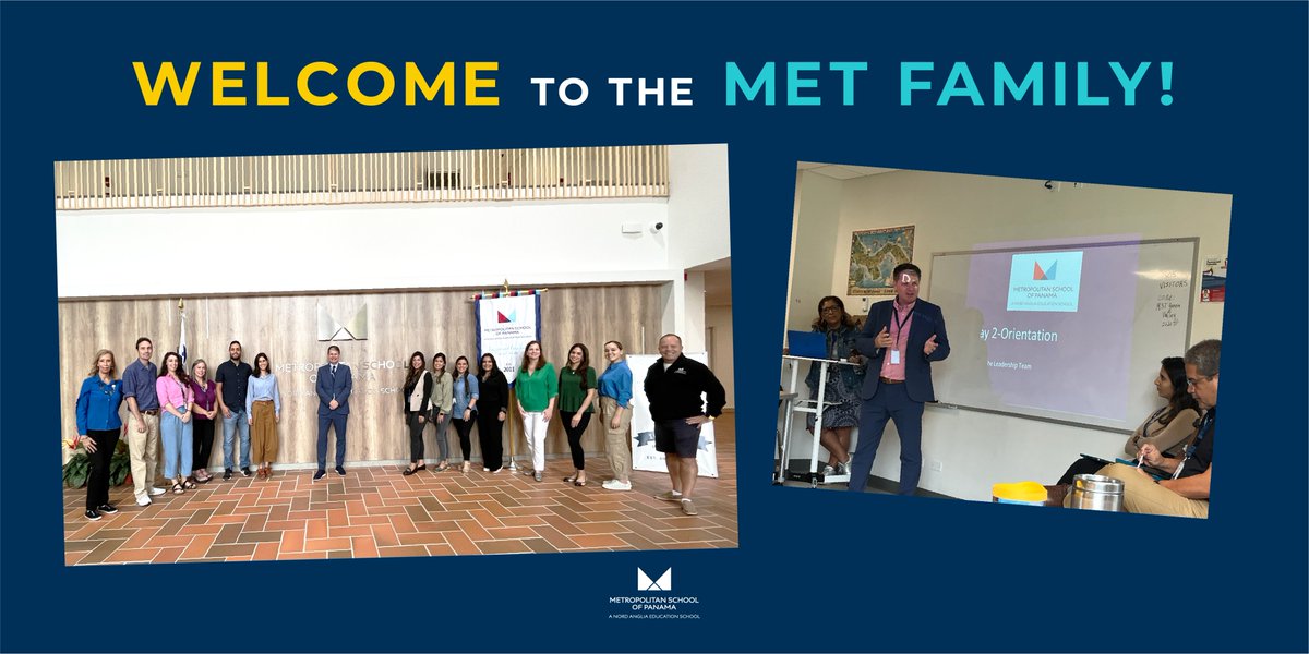 METSchoolPanama's tweet image. We extend a very warm #welcome to Dr. Mark Starbuck our new Head of School & our new teachers who arrived at @METschoolPanama this week to work at our amazing school & join our #METFamily!🤗✨
#METschoolPanama #NordAngliaEducation #METteachers #METmagicMoments #IBWorldSchool