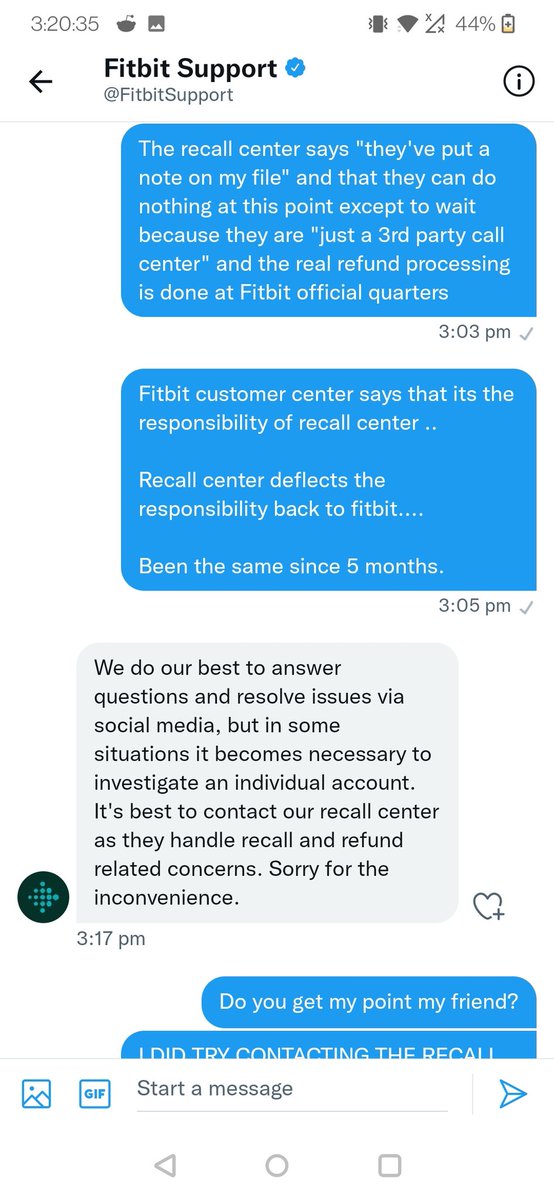 ronin_eth's tweet photo. @fitbit @FitbitSupport  #FitbitIonicRefundPending 

I count it as stealing as long as they do not provide a tangible solution or a time line..

Imagine a $2.1 billion organization stealing money from its customers.....

Shame on you fitbit.

#shameonfitbit https://t.co/Xx5I7shhmf