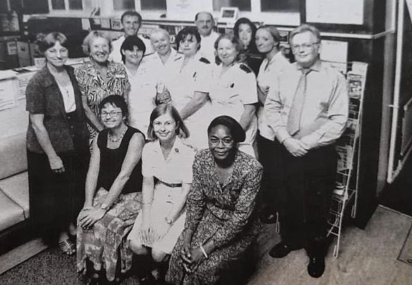 stewberto's tweet photo. 47 years for NHS, she caused a strike when she had to ‘resit’ the second year. She loves theatres, esp the theatres. Sexual health was gracious to have her for 29 yrs. she’s a legend. Love you Kim @CV_UHB @BASHH_UK #sexualhealth @NHIVNA https://t.co/DHQ7FqZRo6