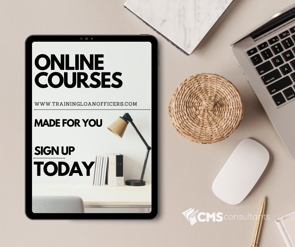 trainingloanofficers.com/contact

#cmsconsultants #nmlsprovider #1400180 #onlinecourses #onlinetraining #mlo #mlotraining #mlocourses