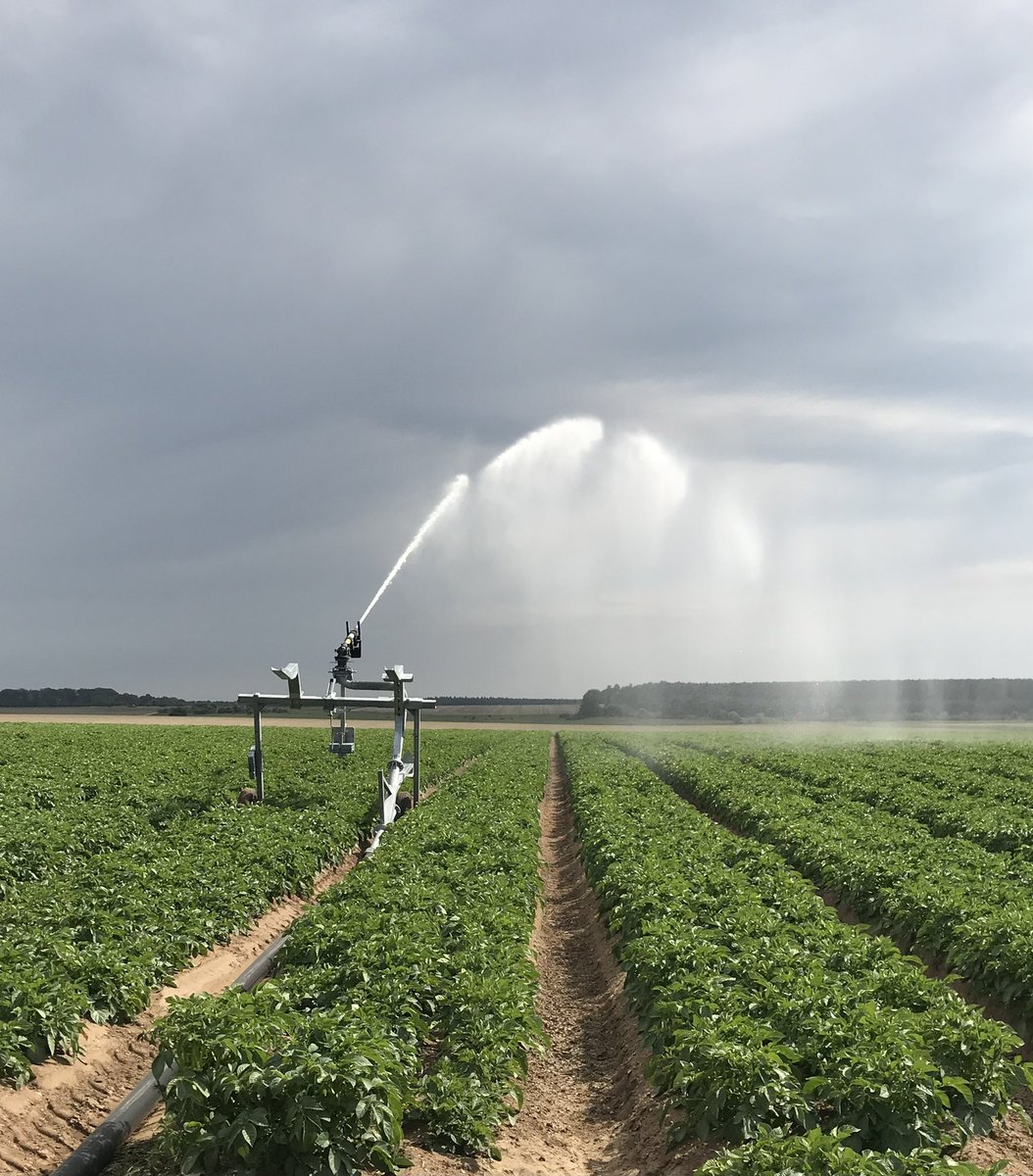 Ending the day giving a much needed drink to a field of spuds in Norfolk Proud to be part of #Farm24 #Irrigation #Bauer #Rainstar #SmartRain