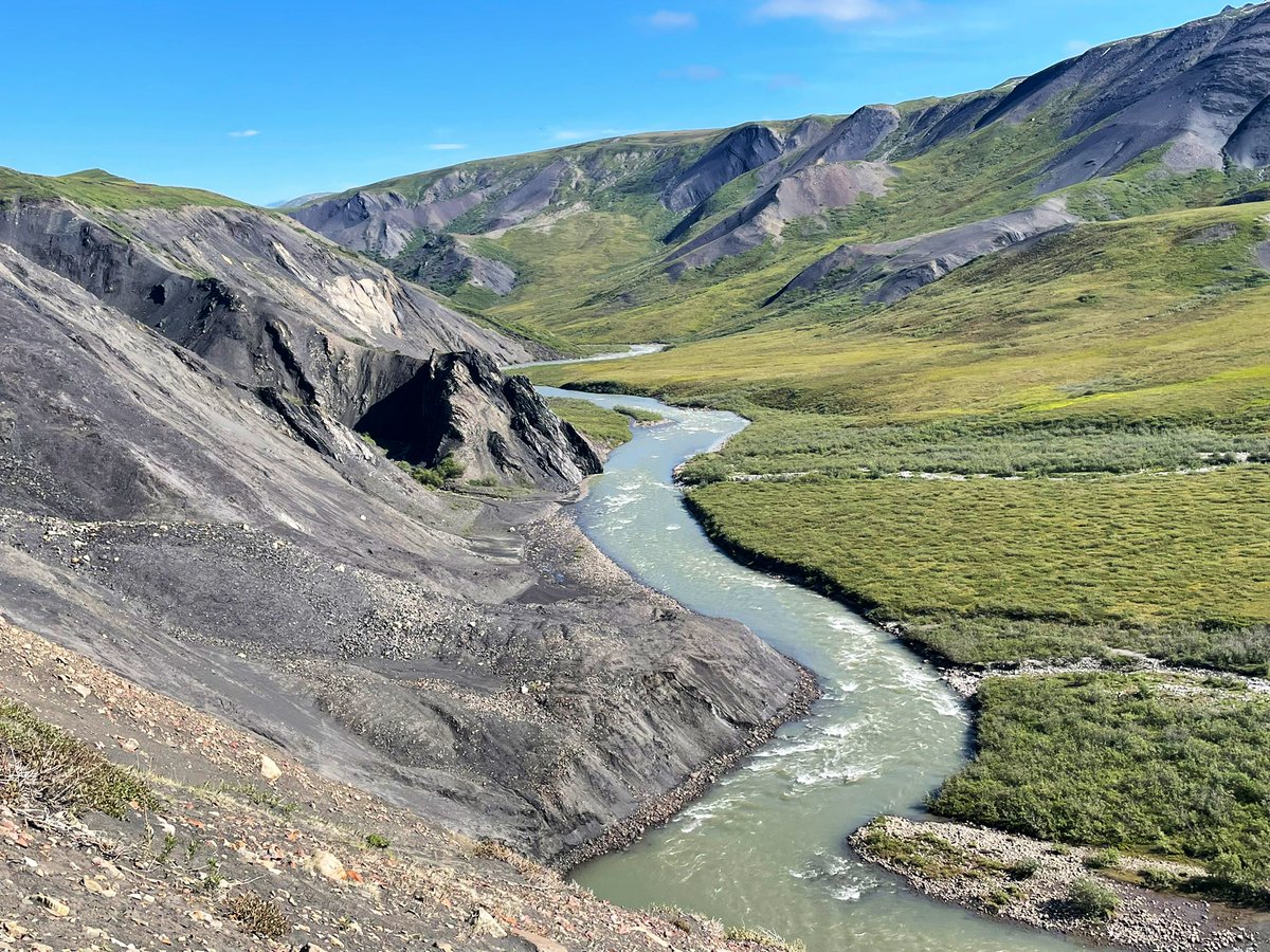 anna_eichert's tweet photo. Brachiopod fossil, the beginning of a thunderegg, and the Atigun River at the Arctic National Wildlife Refuge https://t.co/vV7Vlw9yZk