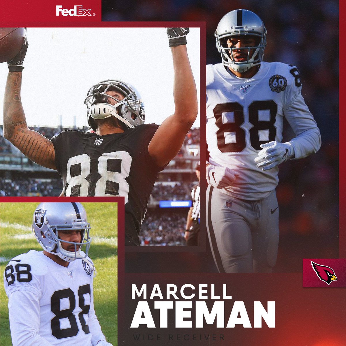 AZCardinals's tweet photo. We have signed WR Marcell Ateman. https://t.co/cJzd7crP0V