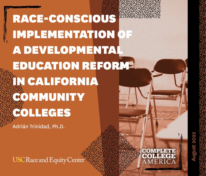🚨NEW REPORT AVAIL on race-conscious implementation of dev. ed reforms @CalCommColleges by @AdrianTrinid. Discover insights on opportunities & challenges when new legislation is introduced on transfer-level English & math courses. #edequity 📰READ HERE: uscrec.info/report-ccc