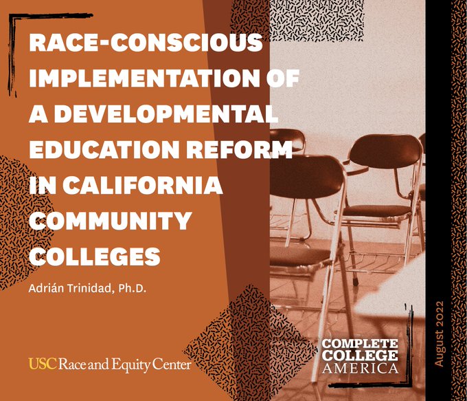 Complete College America | CCA (@completecollege) on Twitter photo 🚨NEW REPORT AVAIL on race-conscious implementation of dev. ed reforms <a href="/CalCommColleges/">California Community Colleges</a> by <a href="/AdrianTrinid/">Adrián Trinidad</a>. Discover insights on opportunities & challenges when new legislation is introduced on transfer-level English & math courses. #edequity
📰READ HERE: uscrec.info/report-ccc 🚨NEW REPORT AVAIL on race-conscious implementation of dev. ed reforms <a href="/CalCommColleges/">California Community Colleges</a> by <a href="/AdrianTrinid/">Adrián Trinidad</a>. Discover insights on opportunities & challenges when new legislation is introduced on transfer-level English & math courses. #edequity
📰READ HERE: uscrec.info/report-ccc