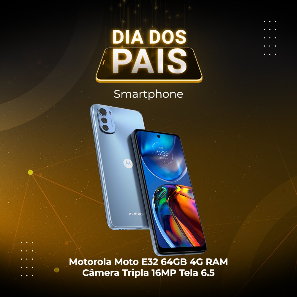 Commshopoficial's tweet image. 💛👨  Dia dos Pais está chegando. E você, já comprou o presente?

Aproveite! Smartphone Moto E32 64GB 4G RAM, frete grátis para SP e RJ, por R$ 1.099,00 em 10x de R$ 109,90 sem juros.

Garanta o presente do paizão!
commshop.com.br

#commcenter #commshop #diadospais
