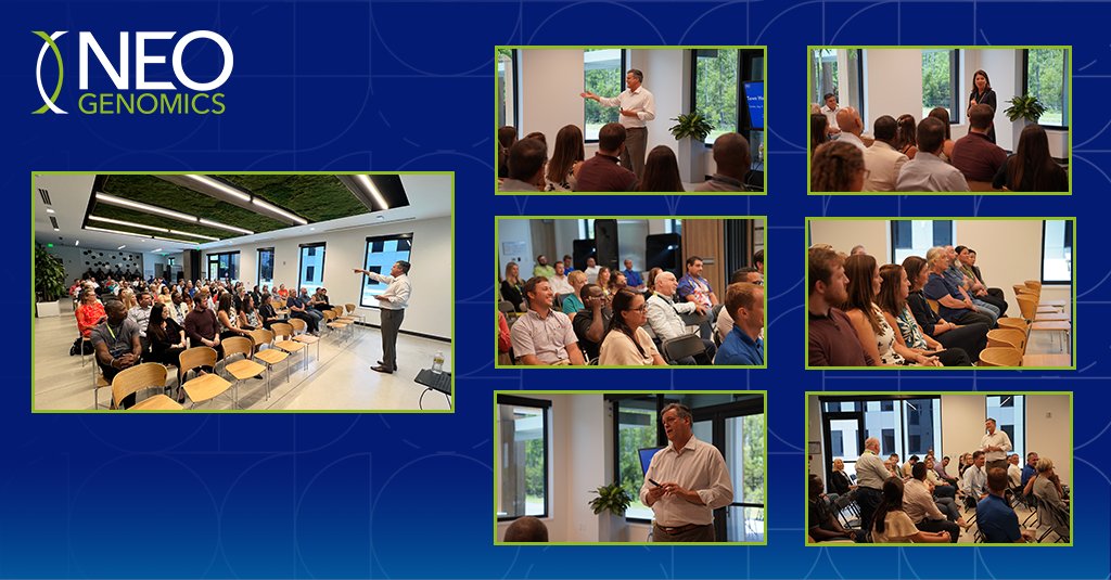 NeoGenomics's tweet photo. Chris Smith, incoming CEO of NeoGenomics, spoke with employees at our global headquarters to talk through his first 100 days as CEO and the vision he has for NeoGenomics. Want to be a part of this exciting time? Apply today: https://t.co/c48Tlue0ee #LifeAtNeo #WorkAtNeo https://t.co/ub2FAQdqAO