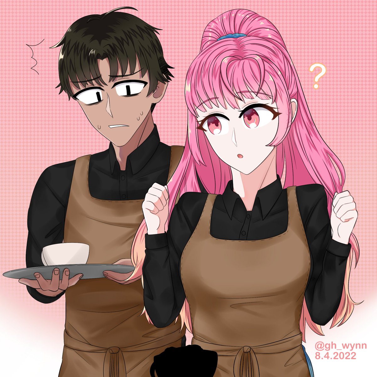 gh_wynn's tweet photo. Capu-bear-ccino 🐻☕️ Another illustration of two (now named!) OCs: Luka and Aeryn! I like their cute dynamic 🥰 Luka is a café barista fantastic at making cute drinks 💖 Aeryn does her best to learn from him, even if the results are…beary tragic 🤧

#art | #drawing | #sketching https://t.co/grqW40tUKy