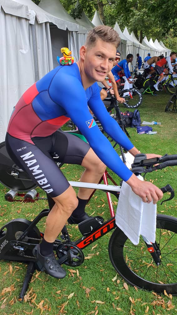 Commonwealth Games ITT P32 on a demanding and technical route included an unfortunate tumble. 

Davi Duck kept me company during warm up <a href="/Davin_Trust/">Davin Sport Trust</a>

#B2022
#TimeTrial
#Birmingham2022