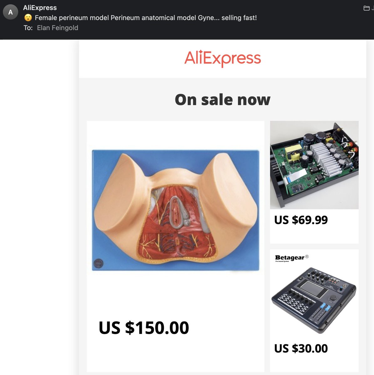 I really think Ali Express needs to work on their recommendation engine…