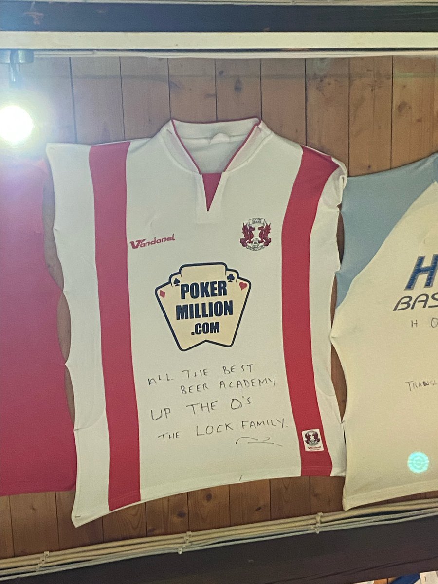 Wadsy's tweet image. Just spotted this at the Beer Academy in Argassi, Zante. So who knows the Lock family? #lofc @OrientOutlook @leytonorientfc