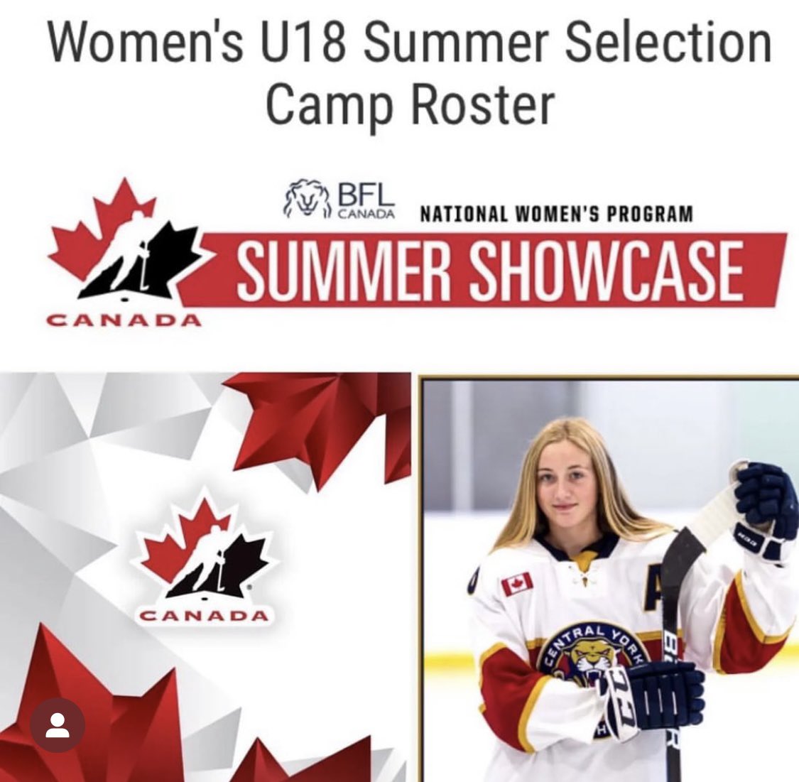 Congratulations to Abby Lunney, on being invited to the woman’s U18 summer selection camp In Calgary. We are so proud, well deserved!