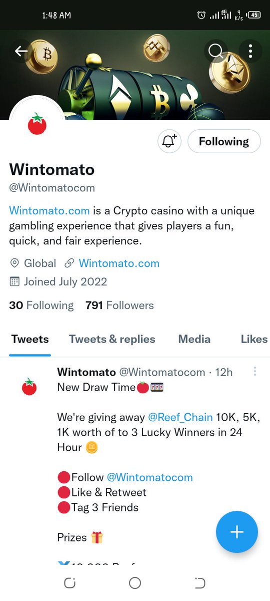 Lifeislovingyou's tweet photo. @Wintomatocom @Reef_Chain @Wintomatocom #reefblockchain #done @lifeisloveu @irr @elena @tomatofarm @lynn https://t.co/mzS7xNL0UO