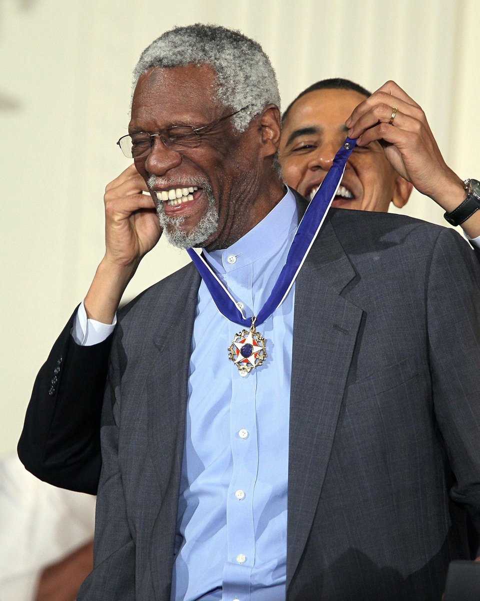 Activist. Humanitarian. Trailblazer. Bill Russell's lifelong fight for social justice earned him the nation's highest civilian award, the Presidential Medal of Freedom 🎖