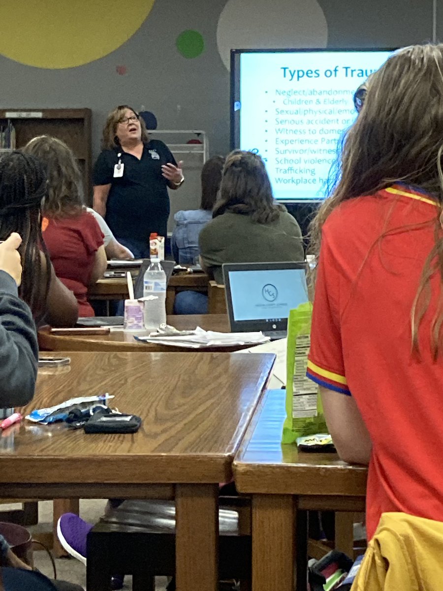 North Park teachers never stop learning. Today Ms. Amy, school counselor, shared information on the important topic of trauma informed care. We are working hard every day for our #TinyTrojans. 💙💙💙 #HCSBetterTogether