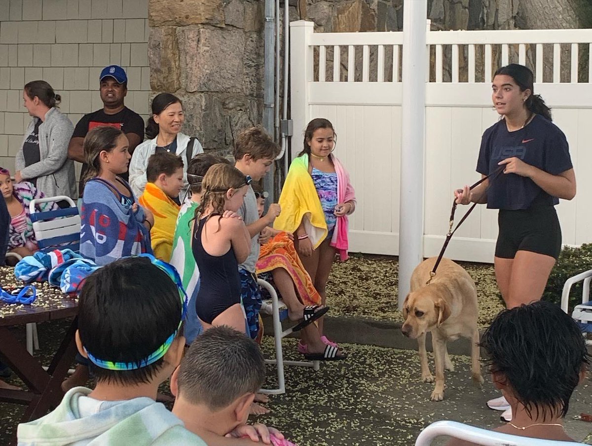 gcswimmingpool's tweet photo. This week our swim teams were fortunate to receive a motivational talk from Paralympic Gold and Bronze medalist, World Record holder, 3x World Champion and GC resident Anastasia Pagonis! It was an honor to have such an amazing swimmer and inspirational person talk to our teams! https://t.co/Q3mBMzAMKi