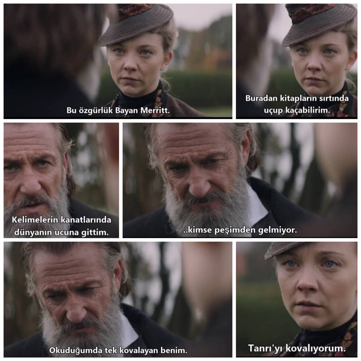 “Kelimelerin kanatlarında dünyanın ucuna gittim.

...kimse peşimden gelmiyor.”

•The Professor and the Madman