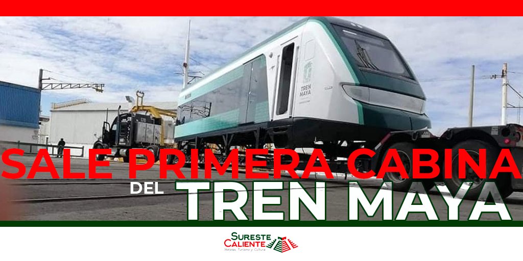 SuresteCaliente's tweet photo. #SuresteAlMomento
Ya salió la primera cabina del Tren Maya de las Instalaciones de Alstom–Bombardier, en Ciudad Sahagún, Hidalgo.
#TrenMaya https://t.co/r0OWjUFVnt