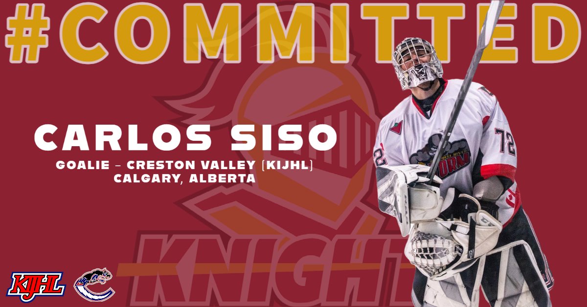 Knights Hockey welcomes Carlos Siso from the <a href="/CV_Thundercats/">Creston Thunder Cats</a> in the <a href="/KIJHL/">Kootenay International Junior ‘A’ Hockey League</a>! He is a 6'0" 175lb Goalie from Calgary, Alberta. Last season he had a 3.00 GAA and a .909 SV%.

Carlos was previously with <a href="/CR_STORM/">Campbell River Storm</a> and @NBuccaneers (VIJHL), <a href="/Nelsonleafs/">Nelson Leafs</a> (KIJHL), and <a href="/AVBulldogs/">AVBulldogs</a> (BCHL).