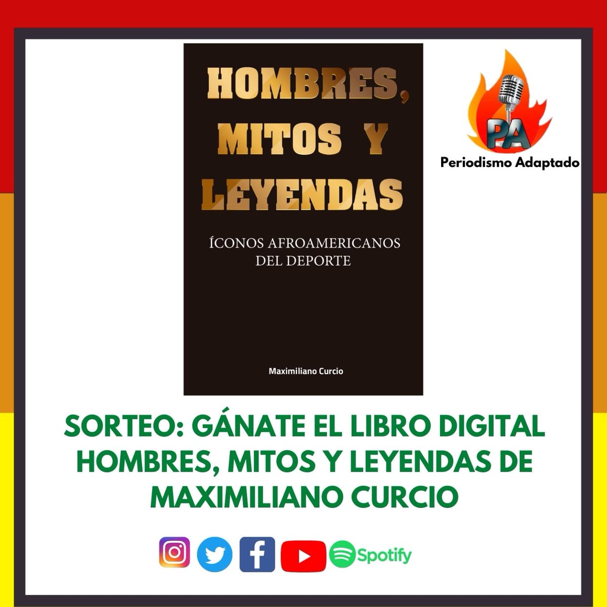📙
¡Sorteo del libro "Hombres mitos y leyendas" en Periodismo Adaptado!
Todos los detalles para participar en nuestro #Facebook 
▶FB: facebook.com/Periodismo-Ada…
#libro  #SORTEO  #discapacidad