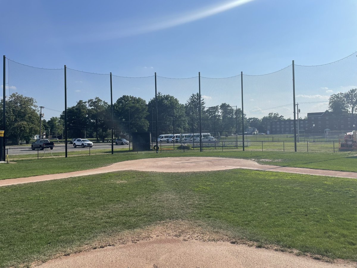 mlavs27's tweet photo. The new backstop is in for @AIC_Baseball !!!! https://t.co/zDstISEROd