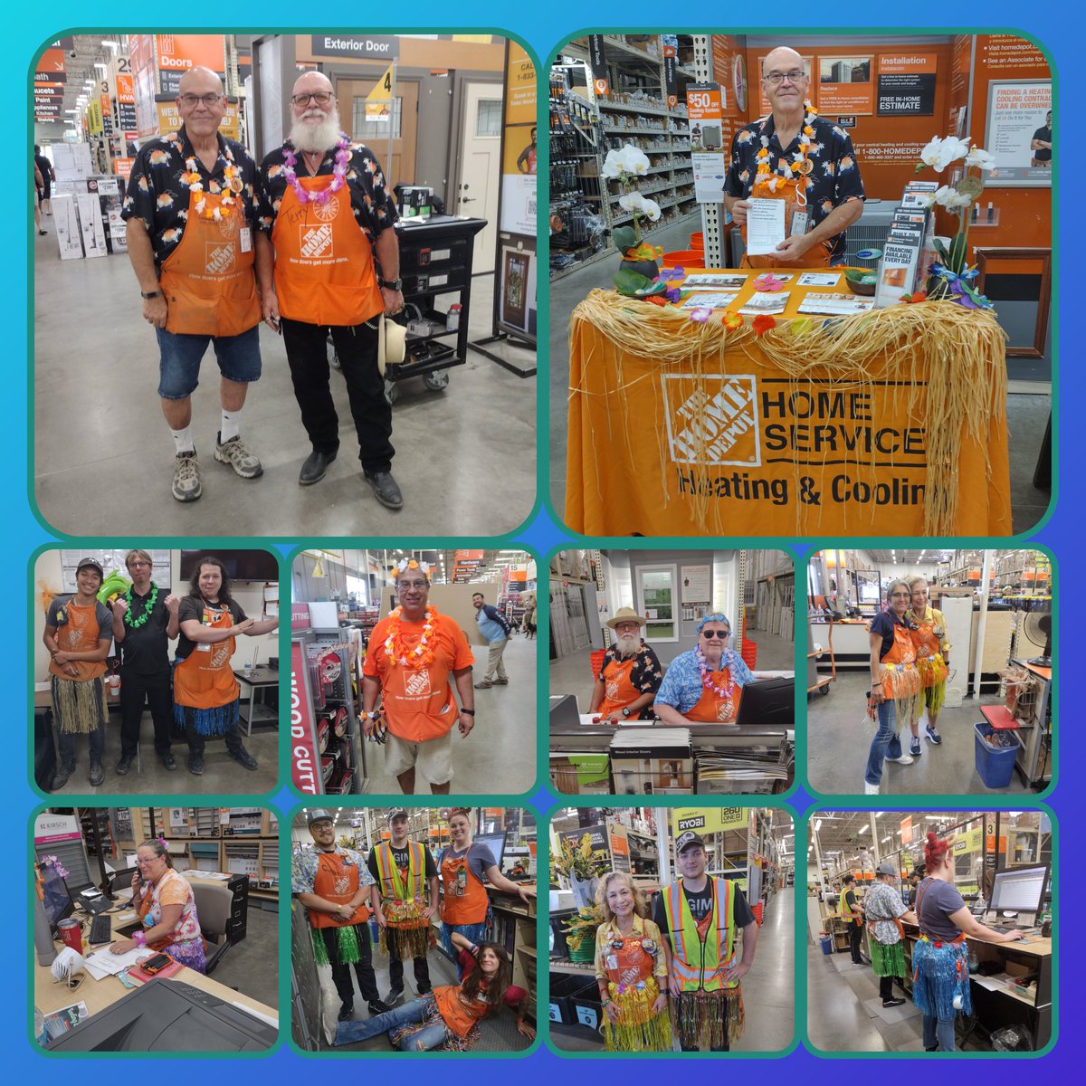 CarolenePinn's tweet photo. Hawaiian shirts and Hawaiian skirts! HVAC Day the Bulverde Way! 🌺🧡🎉 @BracewellRina @DarrellStiffey @milsonwheels55 @bjp84 @jreed4401 @Heather_Ava1os @PoohBearKnisley @LegalleyF @colton_slater https://t.co/feZdfSpUAH